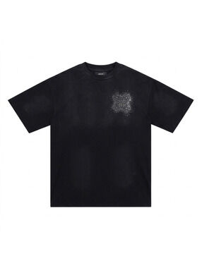 Amiri Rhinestone MA Cross T-Shirt - Vintage Black